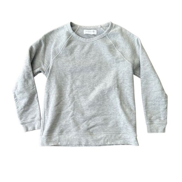 EVERLANE The Lightweight French Terry Crewneck Sweatshirt Small Grey - Picture 2 of 4